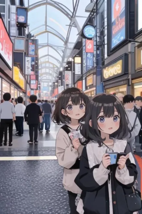 2girls, town scenery, nakano, games , crowds
 <lora:nakano:0.75>