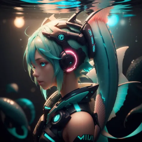 <lora:FishyTech-20:0.8>,fishytech,scifi,
colored glowing hair , hatsune miku, 1girl,