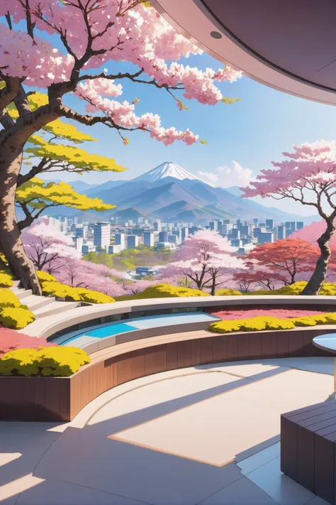 colorful, sakura trees, brightly lit interior, in a Modern scenic overlook<lora:EnvyReclaimedBrutalismXL01:0.8><lora:EnvyBetterHiresFixXL01:0:hr=1>