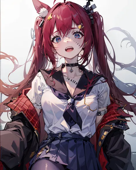 masterpiece,1girl,solo, patchwork skin, <lora:PatchworkSkinV1:1.2> , school uniform,scar on face,