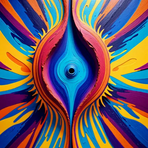 Fauvist style with bold, vibrant colors applied in a non-representational manner, hyper-fantasy surrealist mindbreak, fractal bending of reality, impressionist wormhole backset by an astronaut, fauvist, bold colors, non-representational, expressive, energetic, dynamic, avant-garde, abstract,mixed media