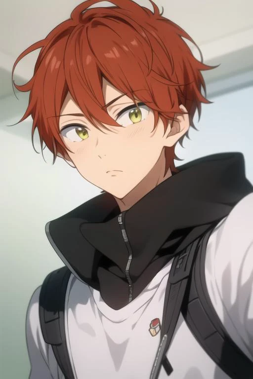 masterpiece, best quality, high quality, 1boy, solo, male focus, looking at viewer, upper body, <lora:mikoshiba_momotarou:0.70>, mikoshiba_momotarou