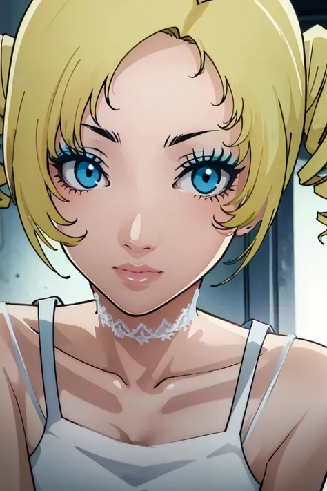 ((ultra detailed, masterpiece, best quality))
<lora:CCatherine:0.9>
CCatherine, 1girl, solo, twintails, drill hair, whie dress, Close-up