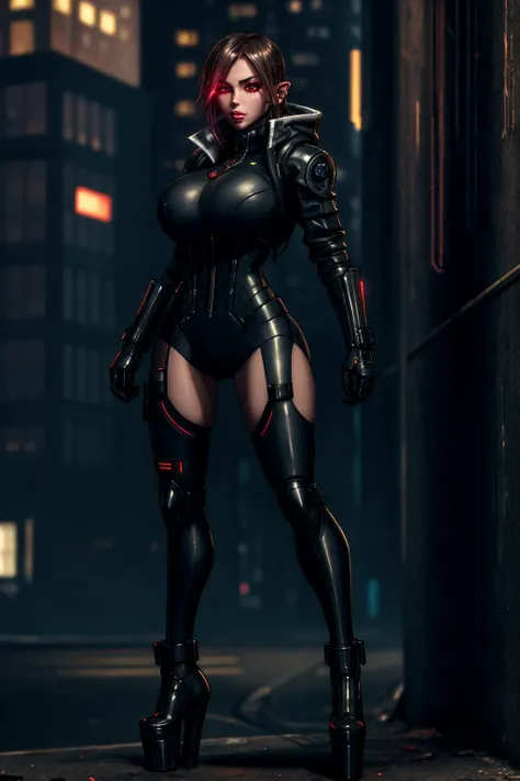 Techwear fashion Techwear fashion <lora:lora:1> goblin slayer, glowing eye, <lora:Cyberpunk_style:1> Cyberpunk Style,, <lora:GoodHands-vanilla:1>, <lora:VampiricTech:1> vamptech,<lora:PastTech:1> plasttech . Futuristic, cyberpunk, urban, tactical, sleek, dark, highly detailed . Futuristic, cyberpunk, urban, tactical, sleek, dark, highly detailed<lora:th3p1t_v3:0.5> th3p1t, <lora:more_details:0.8> platform heels