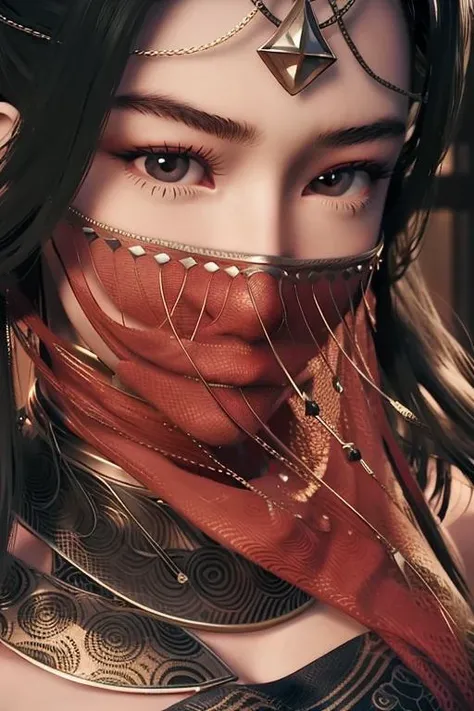 (day),in a Great east asian architecture, indoors,
Standing at attention,
Black outfit,black jacket,red scarf,
<lora:Xiao_Meng_Ravages-KK77-V1:0.7>,realistic,
long hair,black hair,
<lora:more_details:0.1>,
1 girl, 20yo,Young female,Beautiful Finger,Beautiful long legs,Beautiful body,Beautiful Nose,Beautiful character design, perfect eyes, perfect face,expressive eyes,perfect balance,
looking at viewer,(Focus on her face),closed mouth, (innocent_big_eyes:1.0),Light_Smile,
official art,extremely detailed CG unity 8k wallpaper, perfect lighting,Colorful, Bright_Front_face_Lighting,shiny skin,
(masterpiece:1.0),(best_quality:1.0), ultra high res,4K,ultra-detailed,
photography, 8K, HDR, highres, absurdres:1.2, Kodak portra 400, film grain, blurry background, bokeh:1.2, lens flare, (vibrant_color:1.2),professional photograph,
(Beautiful,large_Breasts:1.4), (beautiful_face:1.5),(narrow_waist),