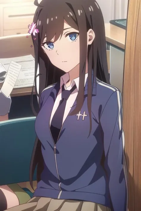 anime girl with glasses sitting on a sofa with her arms crossed, por Jin Homura, twintails brancos_luvas, viajar por udonein inaba, Gapmoe Yandere, estilo de arte anime moe, com dedo indicador, Gapmoe Yandere grimdark, segurando uma pose de pudica, Hestia, albedo de overlord, por Shingei