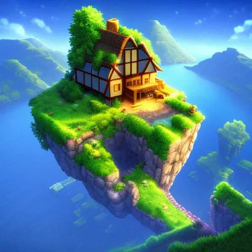 a house in a mountain
