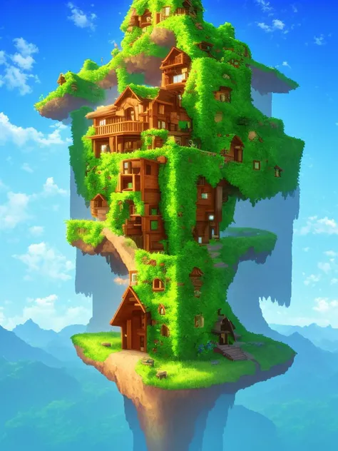 a house in a top of a mountain