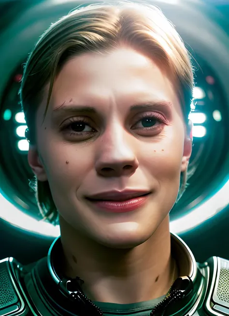 skswoman, happy, background, spaceship, epic (photo, studio lighting, hard light, sony a7, 50 mm, matte skin, pores, colors, hyperdetailed, hyperrealistic), <lyco:Katee Sackhoff (Starbuck):1.1>