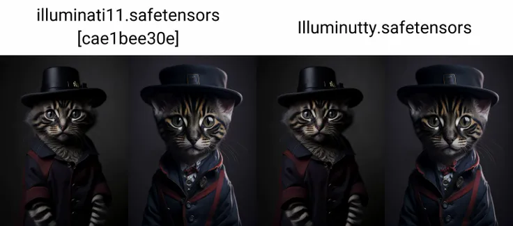 Portrait, cute cat cub wearing beefeater clothes, low light, moody