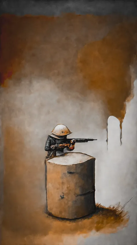 <lyco:shauntan:0.8> A nightmare in the style of Shaun Tan, A depiction of (The Battle of Verdun),(Snipers,Camouflage,Pillboxes,Minenwerfer), verticality, ((Nostalgic,wistful,sentimental,reminiscent:0.99),(Layering,depth,overlapping elements,Cracked,aged,weathered,antique,Low-Key,dark,high contrast,deep shadows:0.75),(Wash Technique,ink dilution,tonal values,watercolor:0.99):0.75), drybrush, glazing, oil on canvas