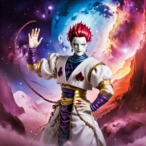 Hisoka meek in a distant world by Raymond Swanland,<lora:twdoll:0.85>,full body,doll <lora:Hisoka_Morow:0.8>