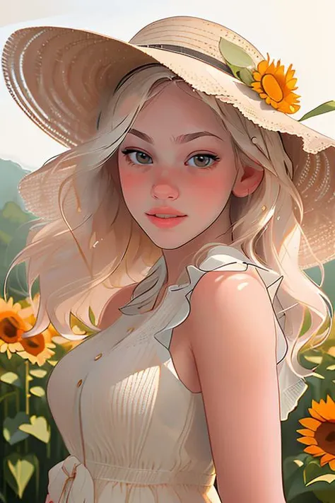 Merger_monique_delust,
walking through a field of sunflowers wearing a summer dress and sun hat, field, sunflowers, summer, scenic,
bokeh, f1.4, 40mm, photorealistic, raw, 8k, textured skin, skin pores, intricate details <lora:epi_noiseoffset2:1>, epiCRealism <lora:ClothingAdjuster3:-1>