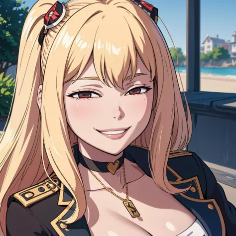 ((Masterpiece, best quality,edgQuality)),smug,smirk,IncrsAnyasHehFaceMeme,
Blonde Nadia with sunglasses and a choker,
<lora:AnyasHehFaceMeme:1>,
 <lora:Ultimate_Nadia:0.5>