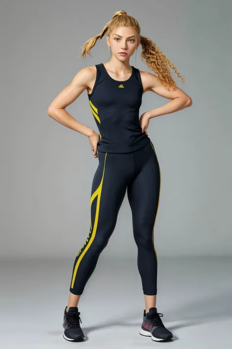 (full body shot:1.4), realistic photo of <lora:sd15_TessaGreiner_locon_24_v1-000015:1> TessaGreiner, hair styled as Curly Ponytail