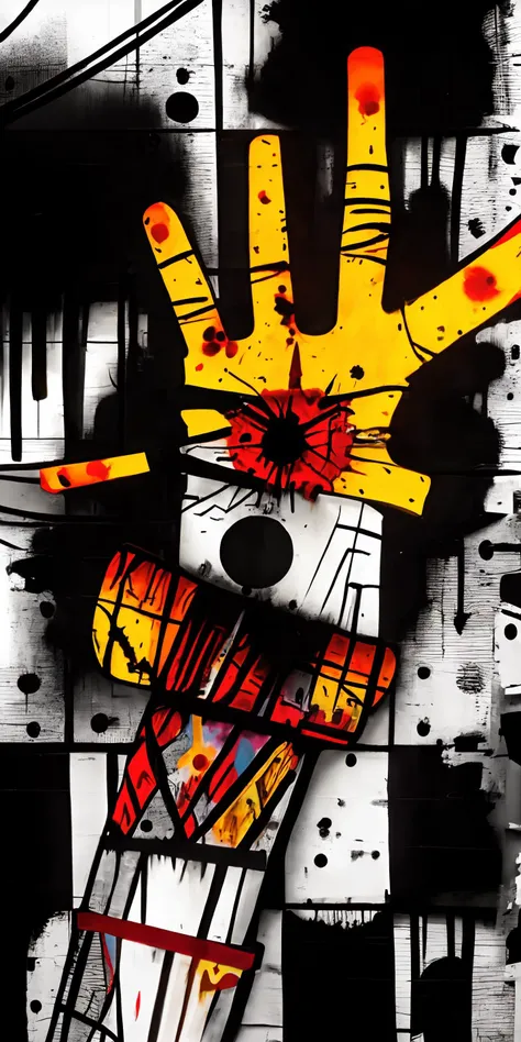 Savage ,expressive art, abstract, crazy ,urban textures <lora:tbh86-:1>