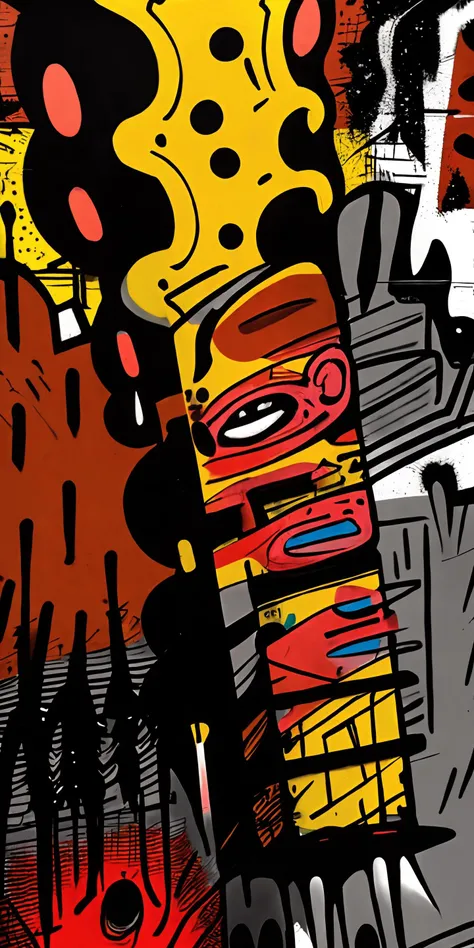 Savage ,expressive art, abstract, crazy ,urban textures <lora:tbh86-:1>