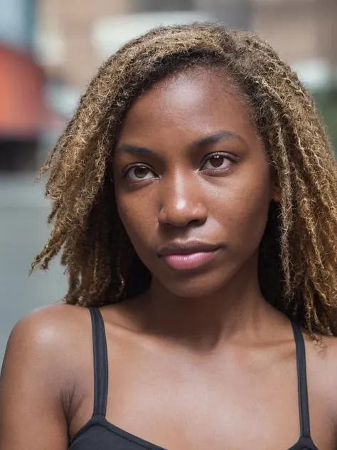 (establishing shot:1.5), from above, (man + Jamaican, Diamond Face, Recessed Eyes, [eyecolors brown], Nose with an Alluring Hook Shape, protruding upper lip, flat cheeks, pointed chin, random hair style, random hir color), face portrait, shot on Kodak Brownie, extremely detailed face eyes lips, extremely detailed skin, sharp focus, high resolution, award winning photo, 50mm, f2.8, depth of field, Extremely high-resolution details, photographic, realism pushed to extreme, fine texture, incredibly lifelike