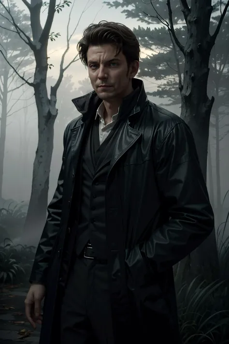((masterpiece, best quality))
<lora:add_detail:0.7>
<lora:AWAlex:0.8>
AWAlex, 1boy, solo, short hair, brown hair, blue eyes, detective, dark, fog, mysterious foggy forest, twilight, ethereal and mystical with diffused light and a hint of mystery