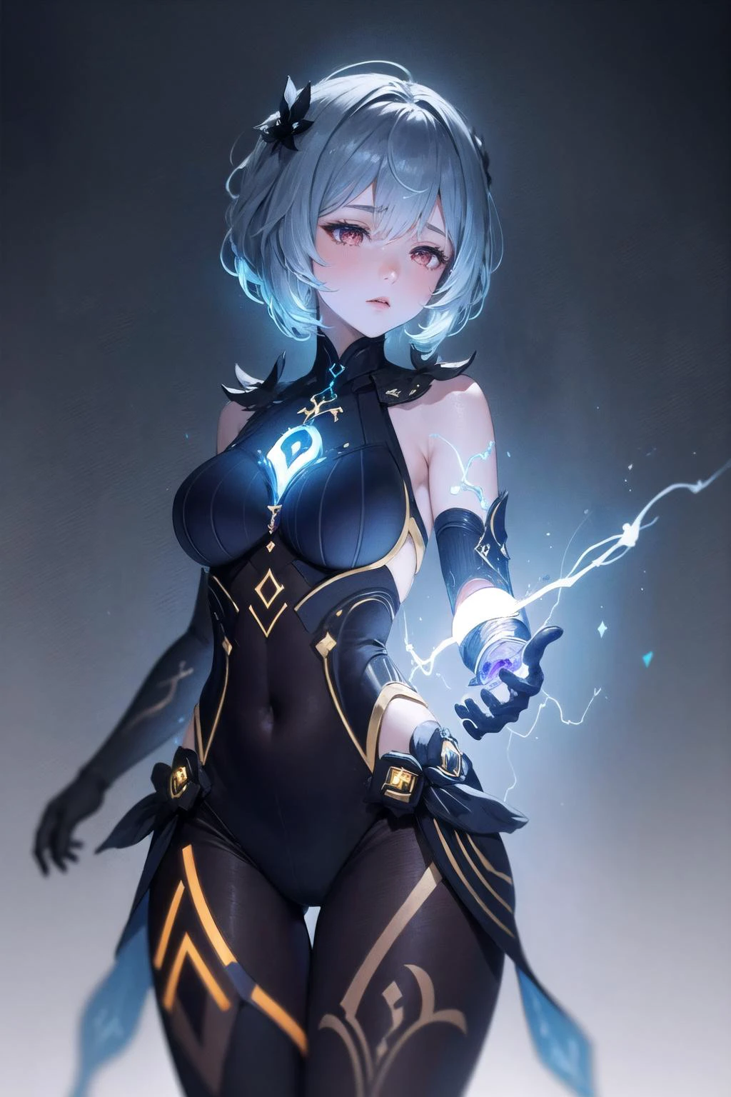 (highly detailed:1.3),
1girl, solo,
<lora:wrenchs_genshin_style_outfits:1>, wrench_genshin_style,
Ultra-detail, (highres:1.1), best quality, (masterpiece:1.3), cinematic lighting, <lora:EnergyVeins:1>, (EnergyVeins:1.4), glowing,