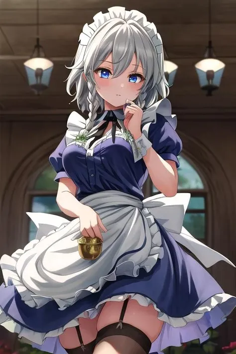 masterpiece, best quality, absurdres, ultra detail,<lora:GoodHands-vanilla:0.8> <lora:anmnr01:0.3> <lora:add_detail:0.5>,  1girl, izayoi_sakuya_touhou <lora:izayoi_sakuya_touhou:0.7>