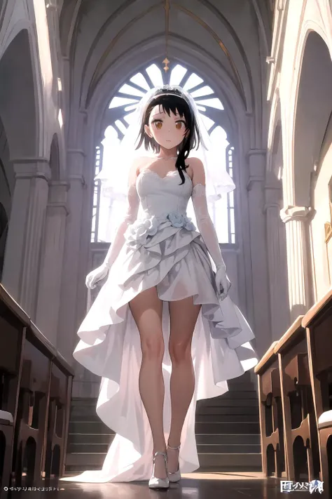 masterpiece, best quality, absurdres, incredibly detailed, official artwork,church,
BREAK
onodera kosaki,   <lora:ä»°æè§è§V1.2:.3>1girl,from below,full body,Fisheye lens,walking, <lora:WhiteBridal-10:.6> Bridal,bridal veil, gloves