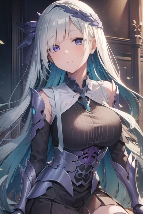 brynhildr, <lyco:brynhildr-lyco-nochekaiser:1>,
brynhildr, aqua hair, long hair, (purple eyes:1.1),
BREAK armor, black skirt, gauntlets, headpiece, skirt, thighhighs,
BREAK looking at viewer,
BREAK indoors,
BREAK <lyco:GoodHands-beta2:1>, (masterpiece:1.2), best quality, high resolution, unity 8k wallpaper, (illustration:0.8), (beautiful detailed eyes:1.6), extremely detailed face, perfect lighting, extremely detailed CG, (perfect hands, perfect anatomy),