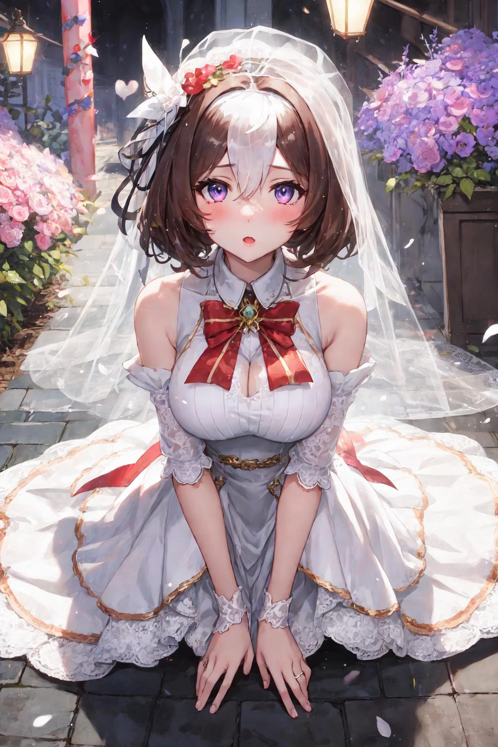 1girl, meish0 d0t0, bridal dress, <lora:Meisho Doto:0.8>, <lora:GBF_Splash:0.4>, splash art, white pantyhose,