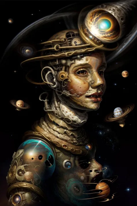 1girl,earth,stars,black hole,upper body,ga human,universe,<lora:GiuseppeArcimboldo:1>