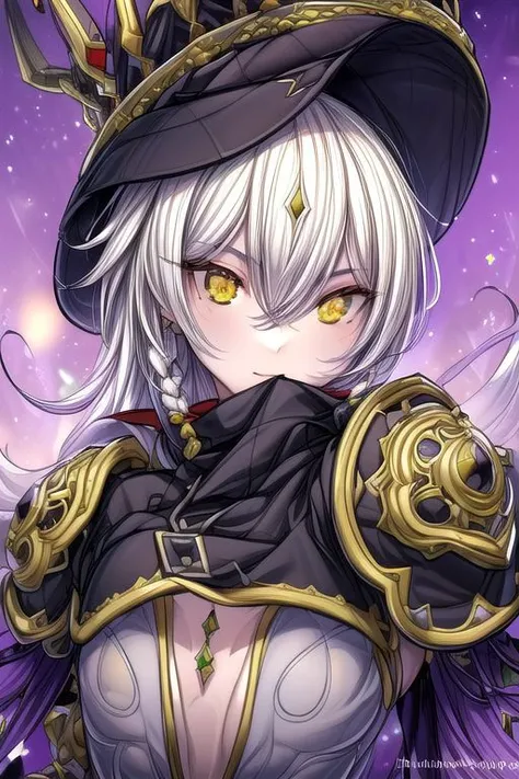 hilda, hilda, yellow eyes, long hair, very long hair, braid, twin braids, white hair, hat, witch hat, fingerless gloves, jewelry, black gloves, (masterpiece:1.2), best quality, high resolution, unity 8k wallpaper, (illustration:0.8), (beautiful detailed eyes:1.6), extremely detailed face, perfect lighting, extremely detailed CG, (perfect hands, perfect anatomy), (masterpiece:1.1), (best quality:1.1), 1girl, Real light and shadow, 4k, 8k, wallpaper,epic, detail texture, white hair, (yellow eyes:1.5), ((((whitehair:1.35, medium hair)))),intricate eyes,beautiful detailed eyes,symmetrical eyes,big eyes:1.5,(((lustrous skin:1.5,bright skin: 1.5,skin tanned,shiny skin,very shiny skin,shiny body,plastic glitter skin,exaggerated shiny skin,illuminated skin))),(detailed body,(detailed face)), cute, erotic,daring, (((medieval man armor,adventurer man armor,winter coat))),(((intricate outfit,intricate clothes, ushanka, embroidered outfit,ornate outfit,embroidered clothes,ornate armor))), (dynamic pose:1.0),happy,smile,(centered,scale to fit dimensions,Rule of thirds), highres,sharp focus,(ultra detailed,extremely detailed),(photorealistic artwork:1.37),(extremely detailed CG unity 8k wallpaper),(((vibrant colors,vibrant theme))),(intricate),(masterpiece),(best quality),