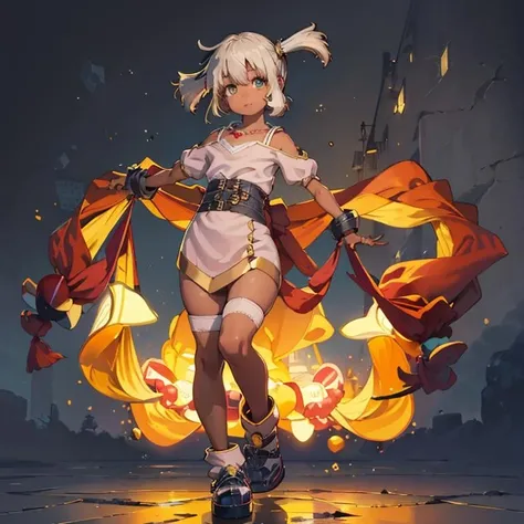 (masterpiece, top quality, best quality, beautiful, and aesthetic:1.2) peppit4<lora:peppitaproject1-10:.9> 1girl, tan skin, full body portrait,