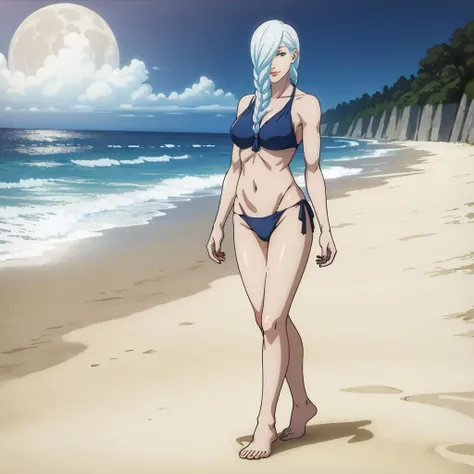 masterpiece,high quality,solo,
<lora:meimei001:0.7>,
meimei,1woman,
braid,
bikini,ocean,beach,moon,
full body,