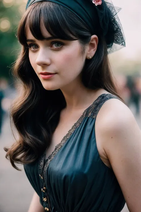 ZooeyD_SoloTI_v1,
(In a vintage-inspired dress with playful patterns and a cinched waist, with a cute headband and natural makeup, for a quirky and charming look),
(A sunny urban park, people enjoying the day, an atmosphere of whimsy and romance:1.3),
(seductive:1.3),(analog, cinematic, film grain, hazy atmosphere, cinematic shot:1.3),
<lora:add_detail:0.6>, PA7_Portrait-MCU,