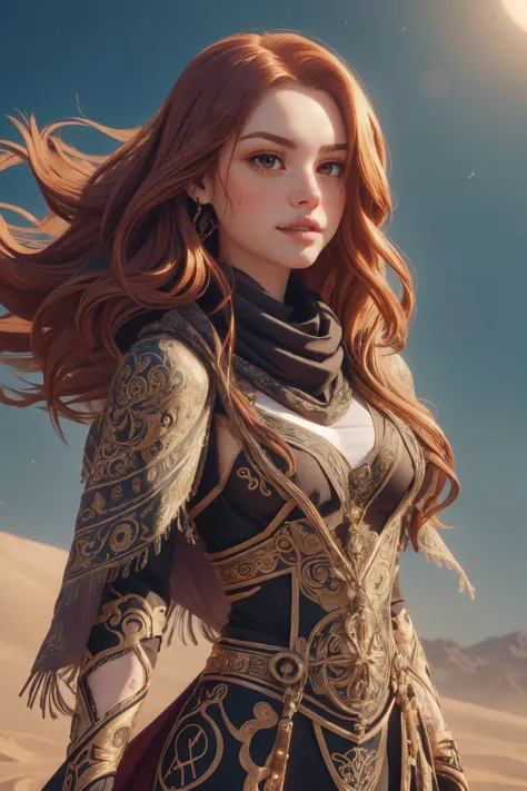 ASCIImadpetsch,
  solo, half shot, looking at viewer, detailed background, detailed face, (<lora:glyphtech:0.5>,     glyphtech theme:1.1) middle-eastern desert noble, Ming mongolian armor, silk , shawl, intricate patterns, movement,  islamic culture,  in background, sandstorm,   cinematic atmosphere,