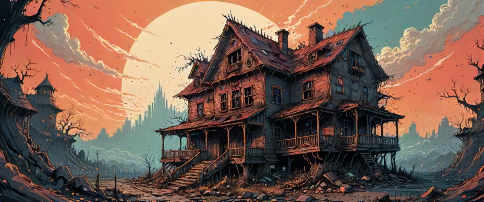 <lora:LCMTurboMix_Euler_A_fix:1> Solarpunk, A dilapidated, haunted house with creaking floors and whispers in the wind., <lora:neg4all_bdsqlsz_xl_V9:1> <lora:EnvyColorSliderXL01:1>