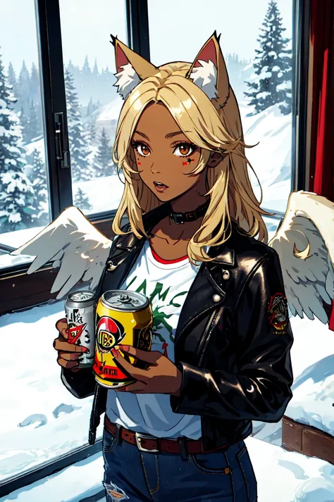 1girl, solo, brown eyes, blonde hair, detailed hair, detailed face, detailed eyes, official art, BadBoyVibes-GenderFree OseaDark PringlesCanMAybe XmasTheme
