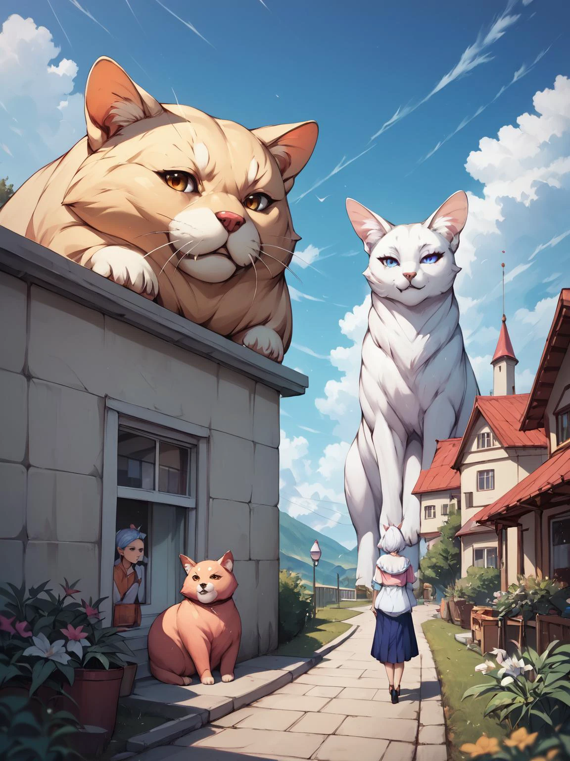score_9, score_8_up, score_7_up, score_6_up, BREAK
CONCEPT_Oversized_Animal_ownwaifu,
oversized animal,
1girl, outdoors, cloud, standing, sky, from behind, day,
<lora:PONYXL_CONCEPT_Oversized_Animal_ownwaifu:1> , depth of field
,
