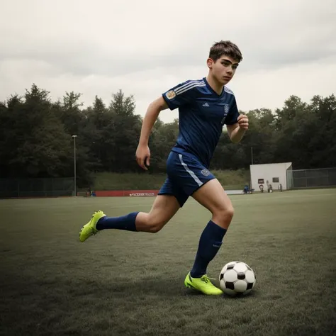 epiCPhoto, A photograph, a 19yo dg_James boy, <lora:dg_James_v1:0.8>, running, soccer player, soccer field , photorealistic, hyperdetailed,