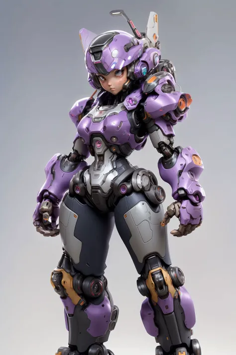 1girl,<lora:nijiMecha:0.7>,mecha, robot, armor, bodysuit, mechanical arms, science fiction, <lora:chibi-v1:1>, chibi,purple armor, (masterpiece, best quality, high quality, highres, ultra-detailed),