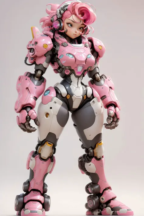 1girl,<lora:nijiMecha:0.7>,mecha, robot, armor, bodysuit, mechanical arms, science fiction, <lora:chibi-v1:1>, chibi,pink armor, pink hair, (masterpiece, best quality, high quality, highres, ultra-detailed),