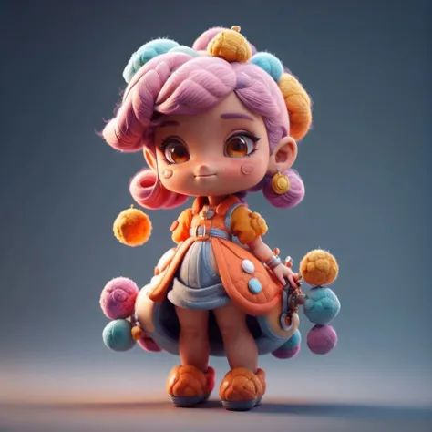 <lora:chibi-v1:1>, chibi,1girl,full body, <lora:Felt_Craft:1>, (masterpiece, best quality, high quality, highres, ultra-detailed),