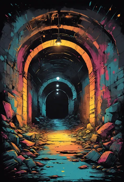 When you can only see the tunnel at the end of the light, Lights out, party over, it's the end of your life, <lora:MJ52:0.4>, Hard Lighting, <lora:wildlife-sdxl:0.8> t-shirt_design, <lora:IPXL_v8:0.7> inkpunk style
