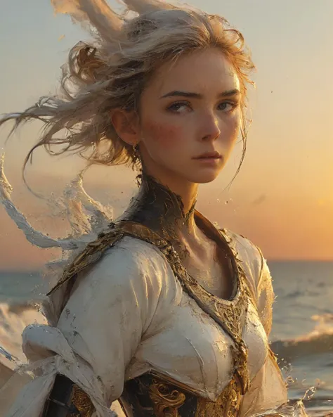 armed and armored beautiful female warrior wind surfing, white froth, golden hour, detailed face, <lora:add-detail-xl:0.75>, <lora:xl_more_art-full_v1:0.5>, <lora:NicolaSamori:0.8> in the style of Nicola Samori, <lora:XSfenlie:1> fenliexl, <lora:MJ52:0.4>, <lora:IPXL_v2:1> inkpunk,