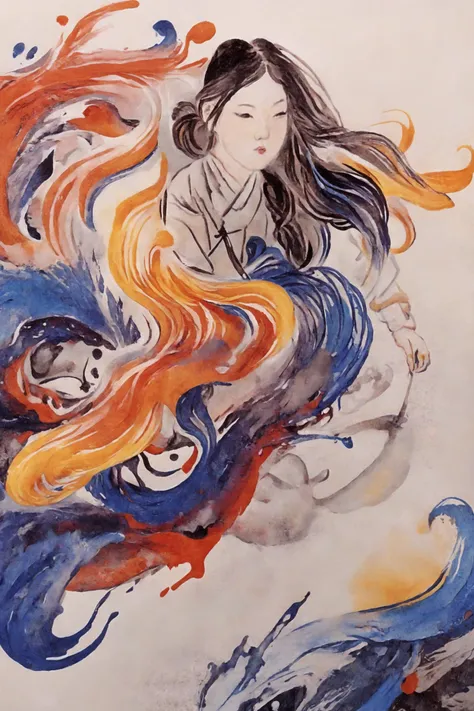 Colorful, multiple colors, intricate detail, splash screen, photorealistic, intricately detailed fluid gouache painting, calligraphy, acrylic, watercolor art,
masterpiece, best quality, 1girl, <lora:kwFemale_Beta40-SDXL_v1:1>, waifu