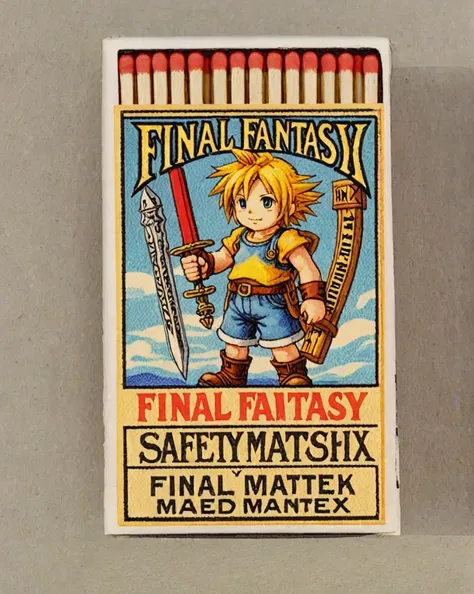 <lora:Wizards_Vintage_Matchbox:1> Vintage safety matches called( Final Fantasy IX),