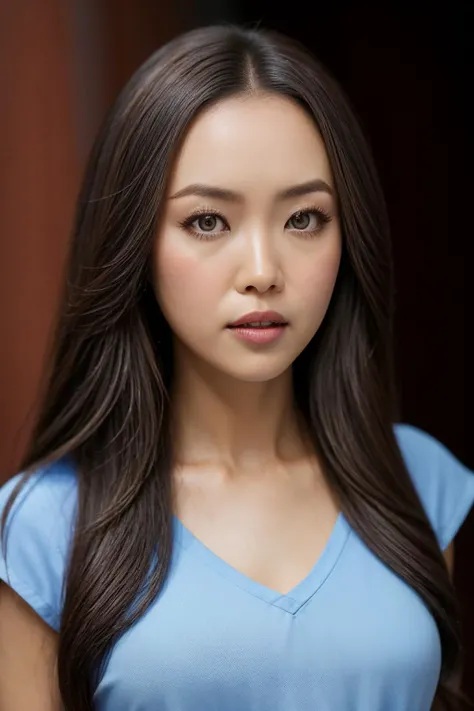 (best quality:1.1) close up photo of ellwyna girl, <lora:EllwynaLora:1>, standing, simple background, sharp focus, 8k, studio lighting, photo realistic, highly detailed, canon R5, 50mm focal length, f/5.6. (highly detailed skin:1.2)
