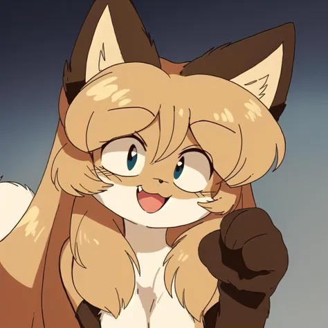 <lora:Retro-V1:0.8>, retro style, 1980s (style), <lora:Averiv0.1:0.6>, averi, foxgirl, big smile