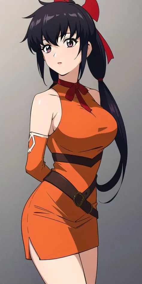 <lora:LisaPacifist:0.7>, LisaPacifist, large breasts, standing, solo, twintails, single_hair_bun, Lisa_Orange_Short_Dress, masterpiece, best quality, detailed face, detailed eyes, highres,