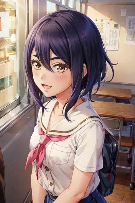 <lora:0849Hsakagami:1>,sakagami,school_uniform,sailor,serafuku,