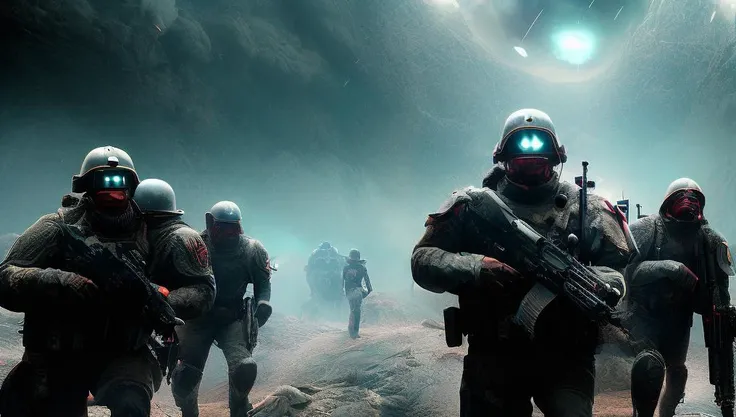 photo of (TwinRealms:1), epic composition, cinematic lighting, Incredible Heroic Soldiers of the (PromptHeist:1)